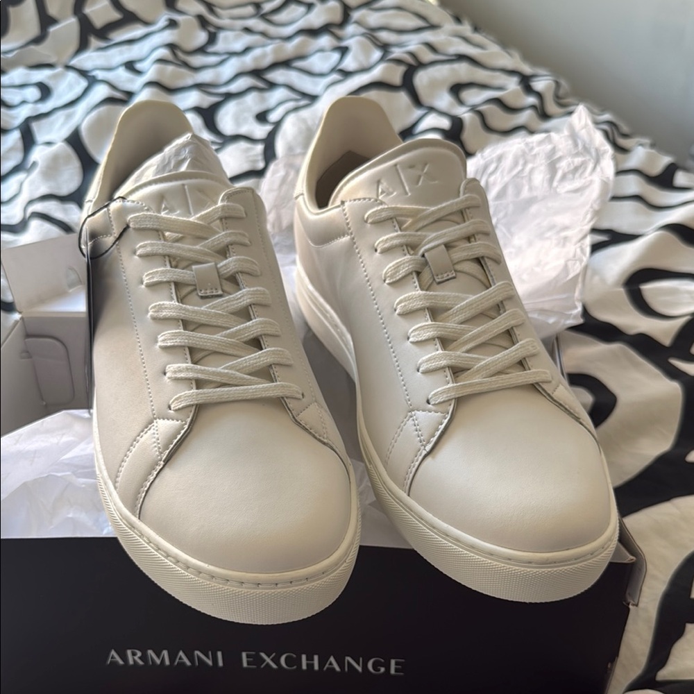 Armani Exchange White Sneakers